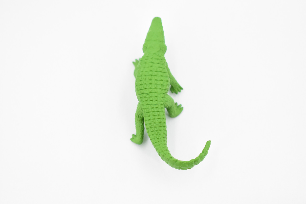 Crocodile, Alligator, Reptile, Crocodylidae, Very Nice Rubber Design, Educational Figure, Lifelike, Diorama Model, Replica, Toy, Kids,  3 Inches  
