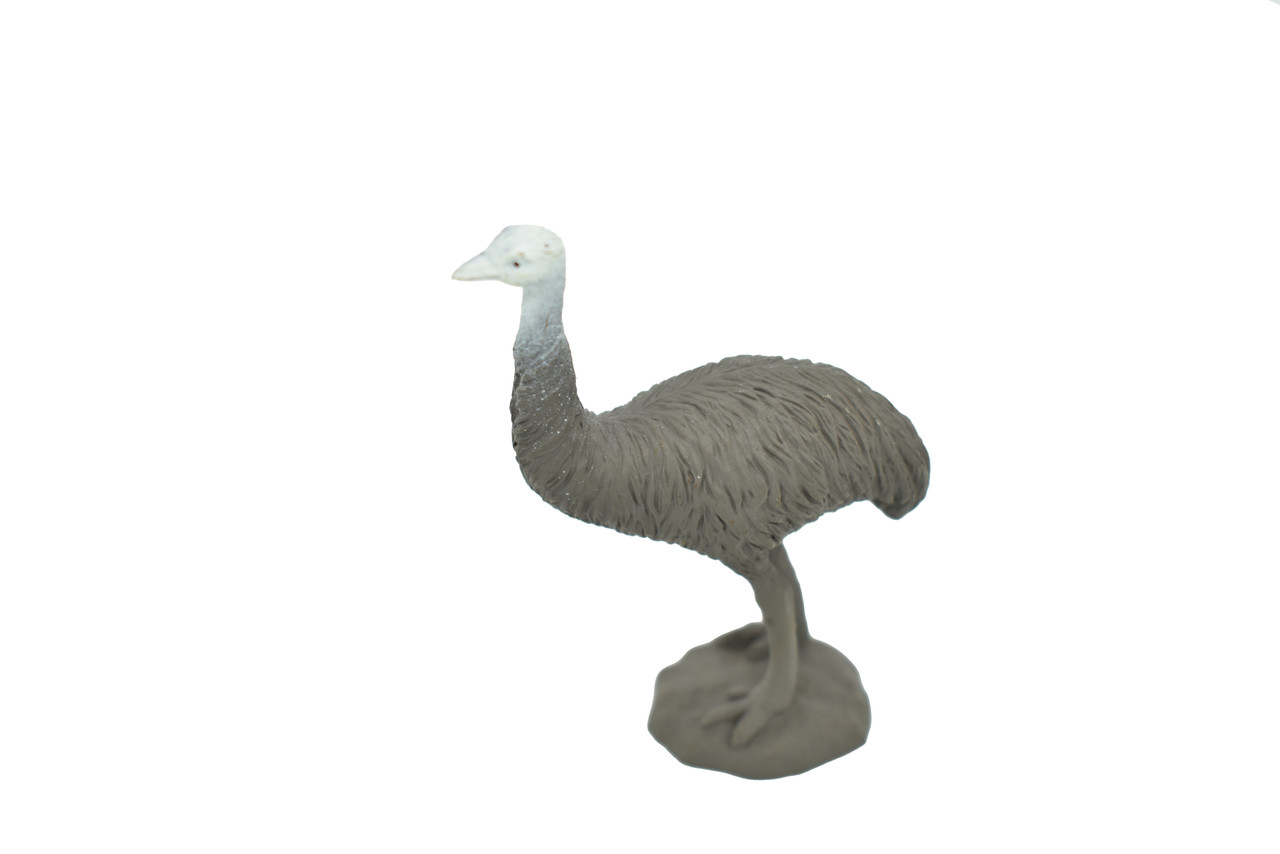 Emu, Australian emu, Flightless Australian Bird, Very Nice Rubber Design, Educational Figure, Lifelike, Diorama Model, Replica, Toy, Kids,  2 3/4  Inches.