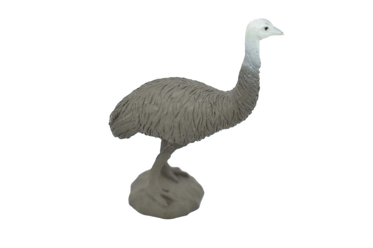 Emu, Australian emu, Flightless Australian Bird, Very Nice Rubber Design, Educational Figure, Lifelike, Diorama Model, Replica, Toy, Kids,  2 3/4  Inches.