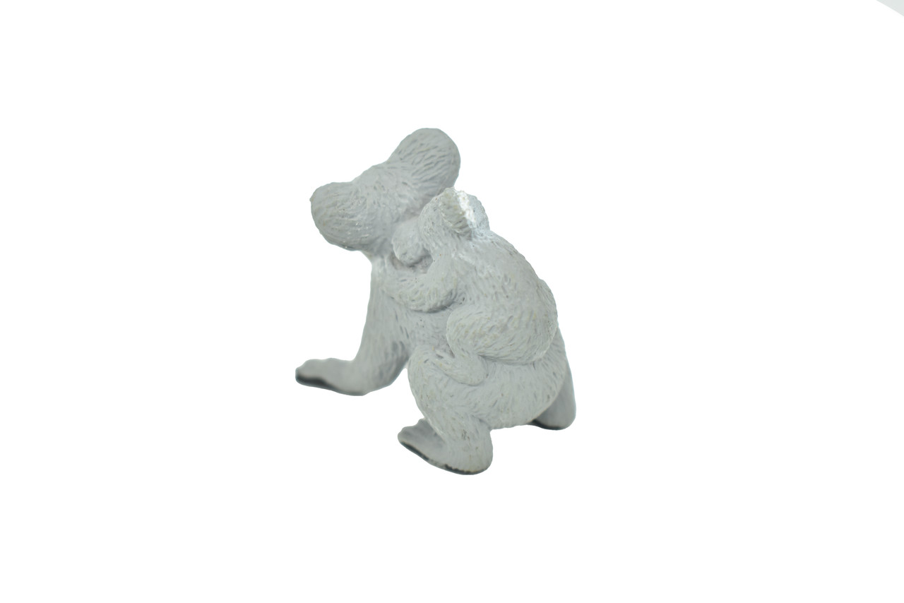 Koala with Baby, Marsupials, Australia's unique Animal, Very Nice Rubber Design, Educational Figure, Lifelike, Diorama Model, Replica, Toy, Kids, 1 1/2 Inches. 