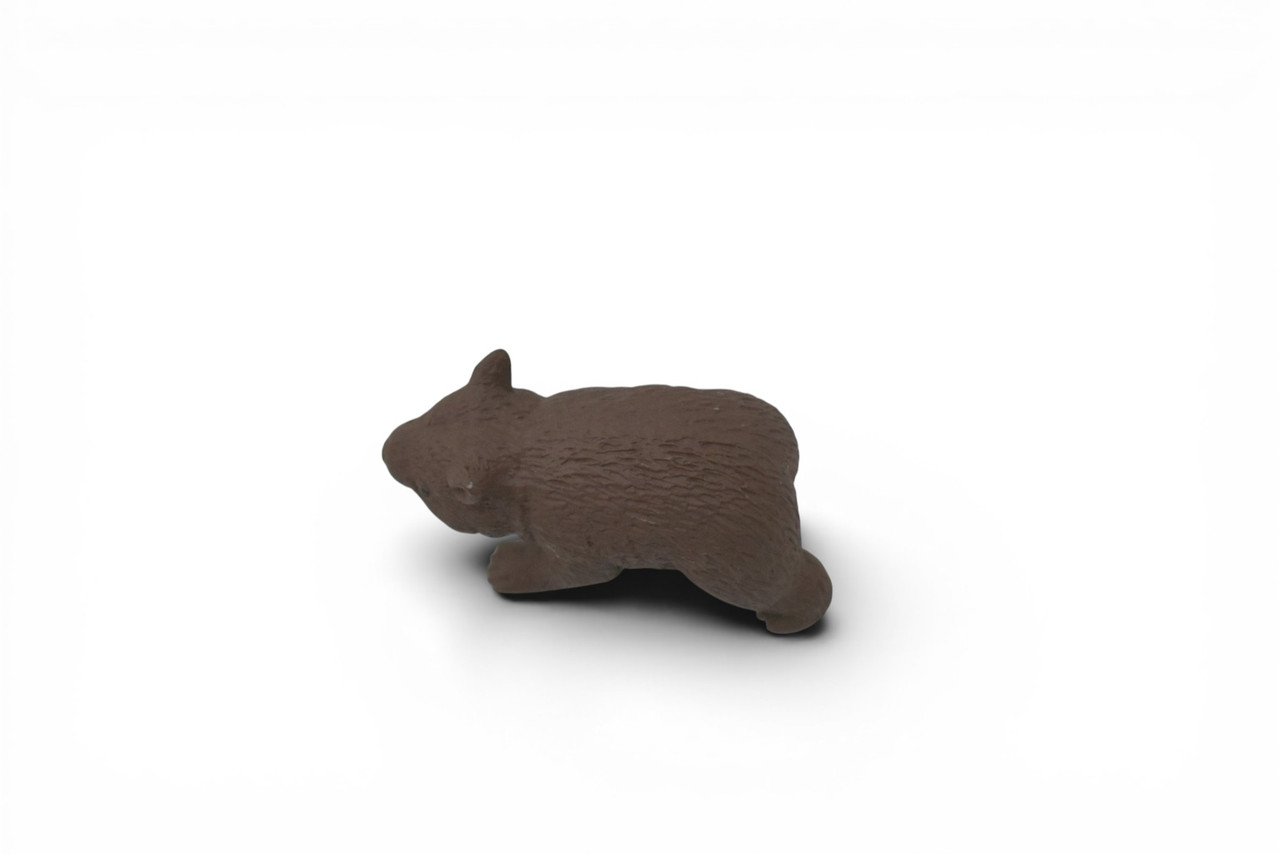 Wombat, Marsupials, Australia's unique Animal, Very Nice Rubber Design, Educational Figure, Lifelike, Diorama Model, Replica, Toy, Kids, Gift, 1 3/4 Inches. F1762 B42