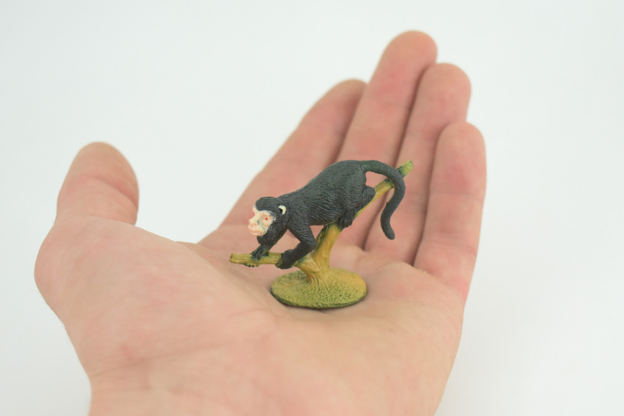 Capuchin Monkeys, Cebinae, Primates, Rubber Animal Toy, Educational, Realistic Figure, Lifelike, Model, Toys, Gift, 2 1/4 Inches. F1774 B129