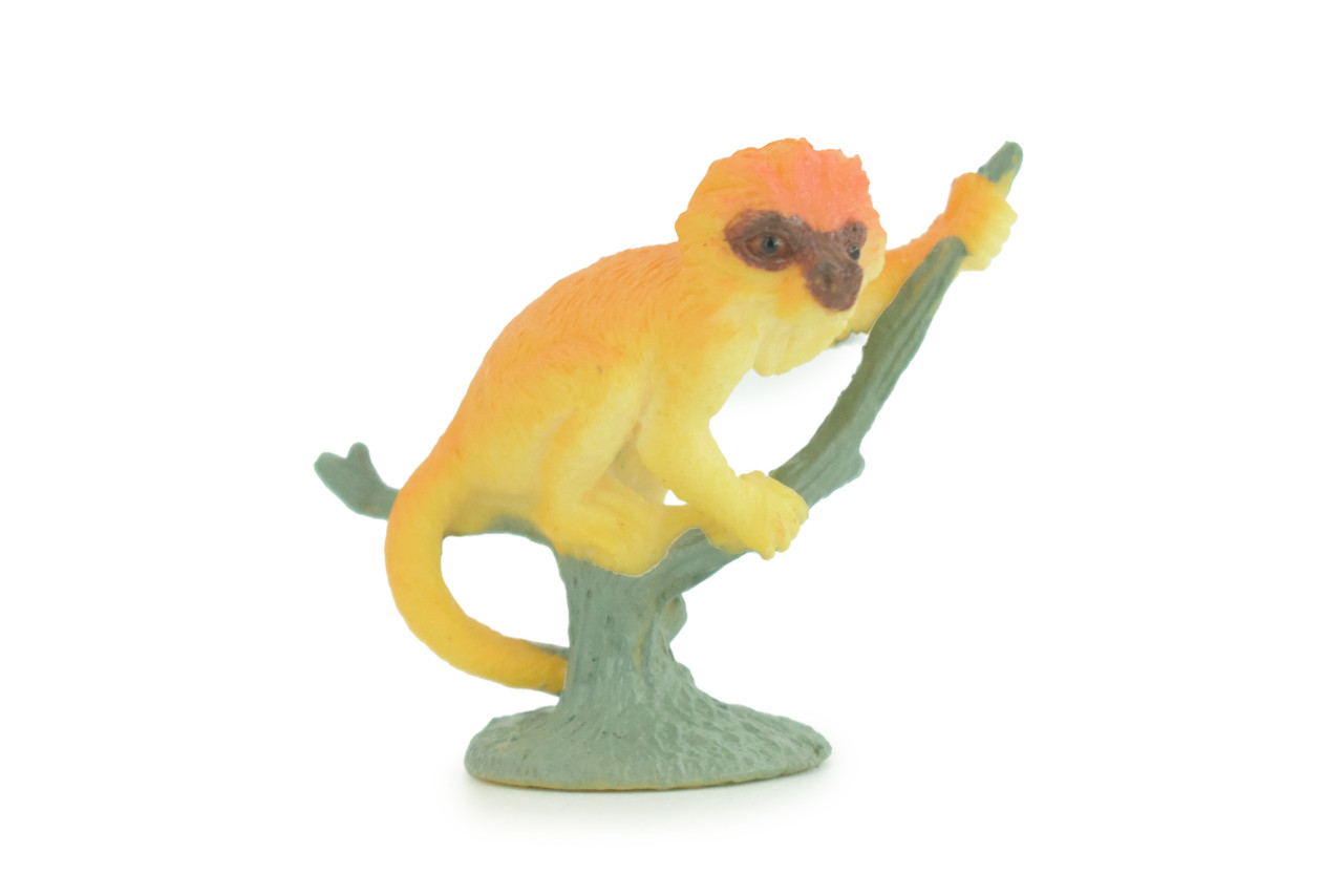 Golden Lion Tamarin, Golden Marmoset, Rubber Primate, Animal, Educational, Realistic Figure, Lifelike, Model, Toys, Gift, 2 inches tall. F1775 B129