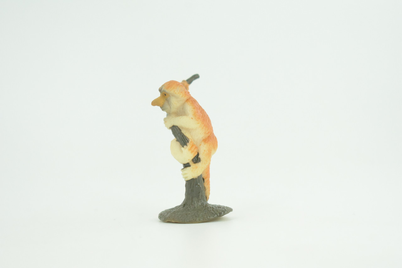 Proboscis Monkey, Long-nosed monkey, Rubber Primate, Animal, Educational, Realistic Figure, Lifelike, Model, Toys, Gift,     2 Inches.    F1778 B129