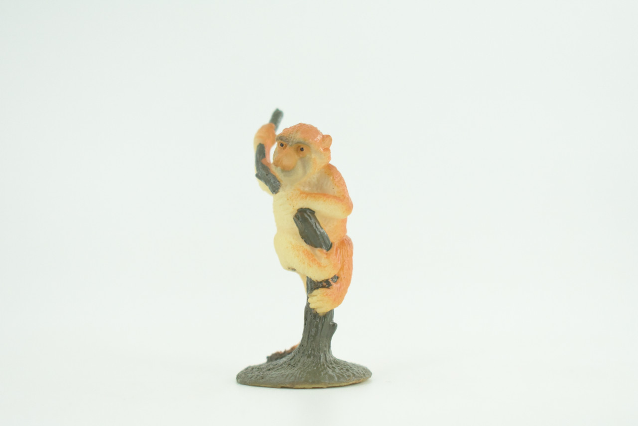 Proboscis Monkey, Long-nosed monkey, Rubber Primate, Animal, Educational, Realistic Figure, Lifelike, Model, Toys, Gift,     2 Inches.    F1778 B129