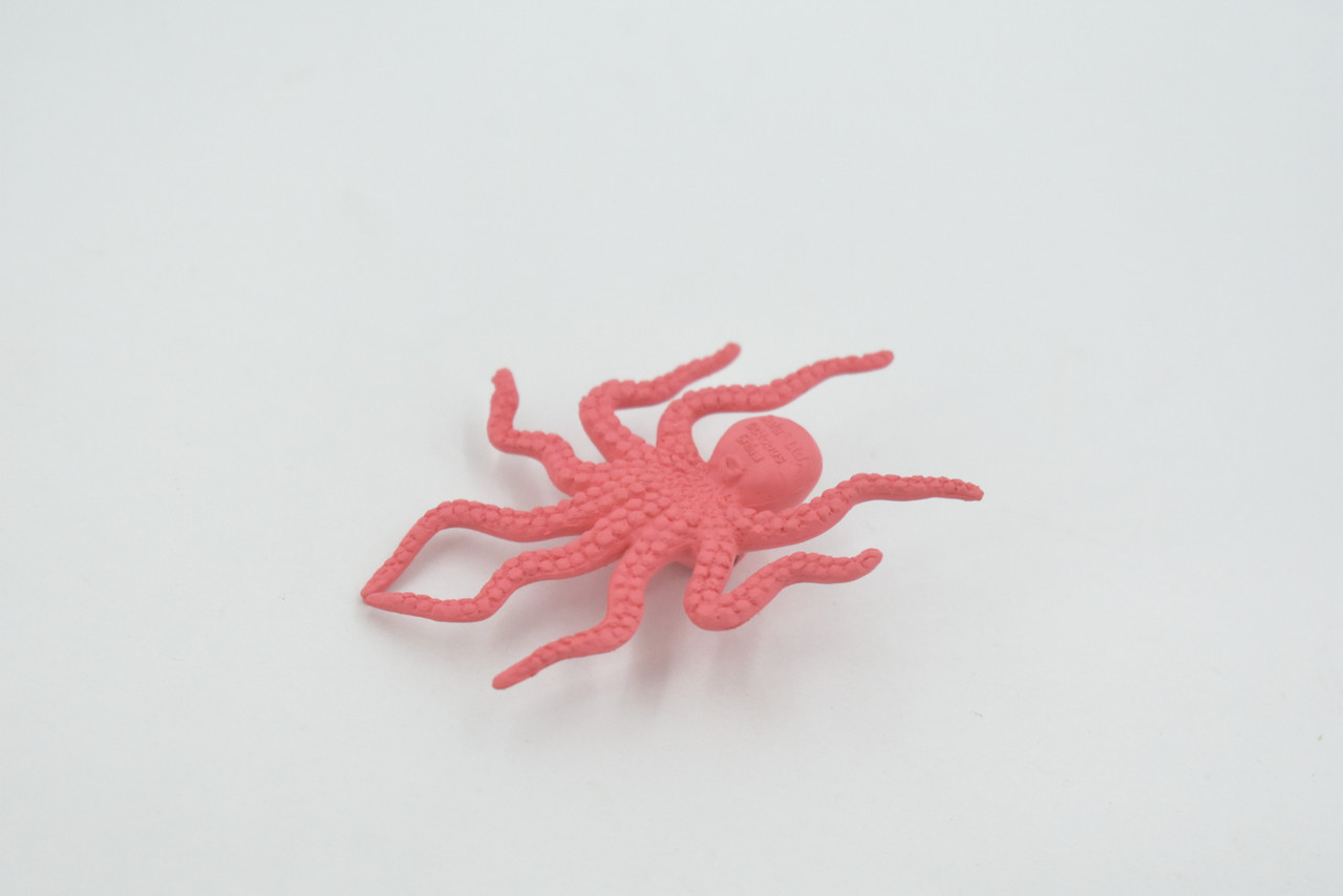 Octopus,  Octopuses, Rubber Octopodes, Saltwater, Realistic, Rubber, Design, Educational, Hand Painted, Figure, Lifelike, Model, Replica, Gift    2 1/2 "      F1792 B145