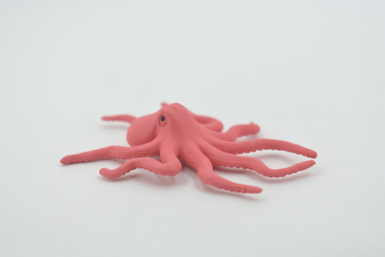 Octopus,  Octopuses, Rubber Octopodes, Saltwater, Realistic, Rubber, Design, Educational, Hand Painted, Figure, Lifelike, Model, Replica, Gift    2 1/2 "      F1792 B145