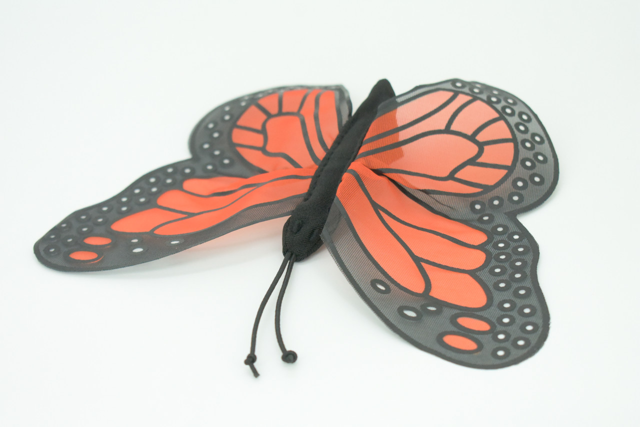 Monarch Butterfly Finger Puppet, Very Nice Plush Butterfly, Stuffed Insect, Educational, Realistic, Lifelike Model, Gift,   7"   F1804 B75