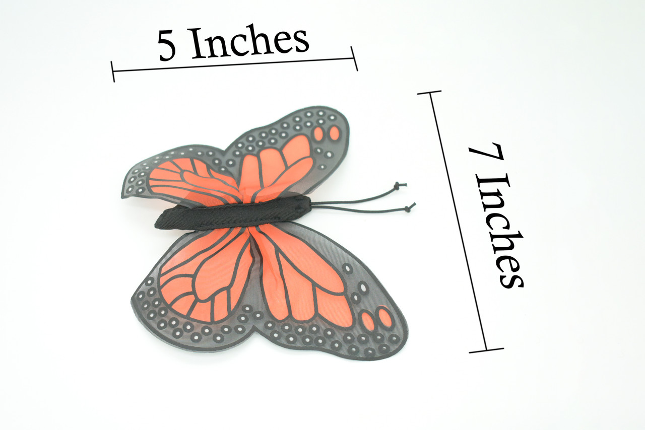 Monarch Butterfly Finger Puppet, Very Nice Plush Butterfly, Stuffed Insect, Educational, Realistic, Lifelike Model, Gift,   7"   F1804 B75