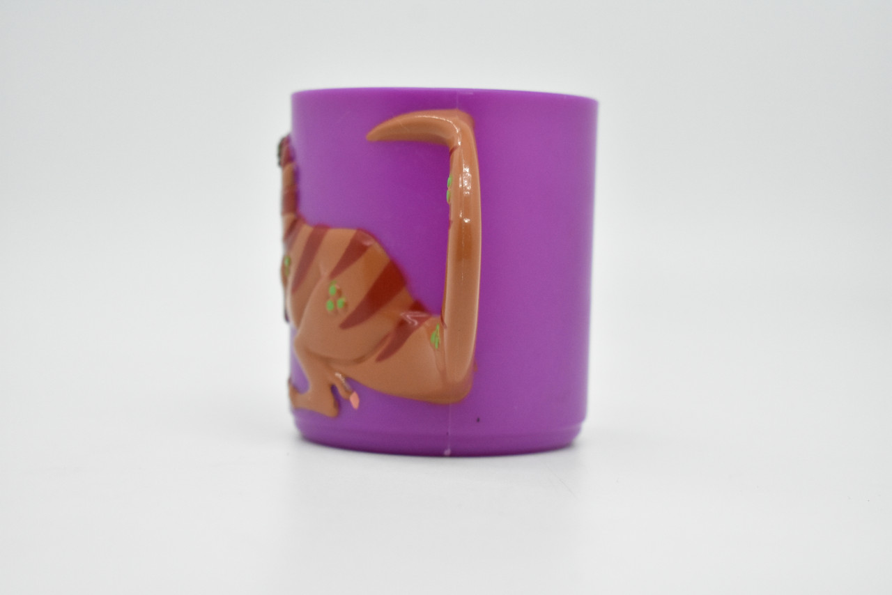 Tyrannosaurus rex, T. Rex, Dinosaur,  Children's Plastic Drinking Cup, Purple  3.5"W x 3"H - F1897 B121