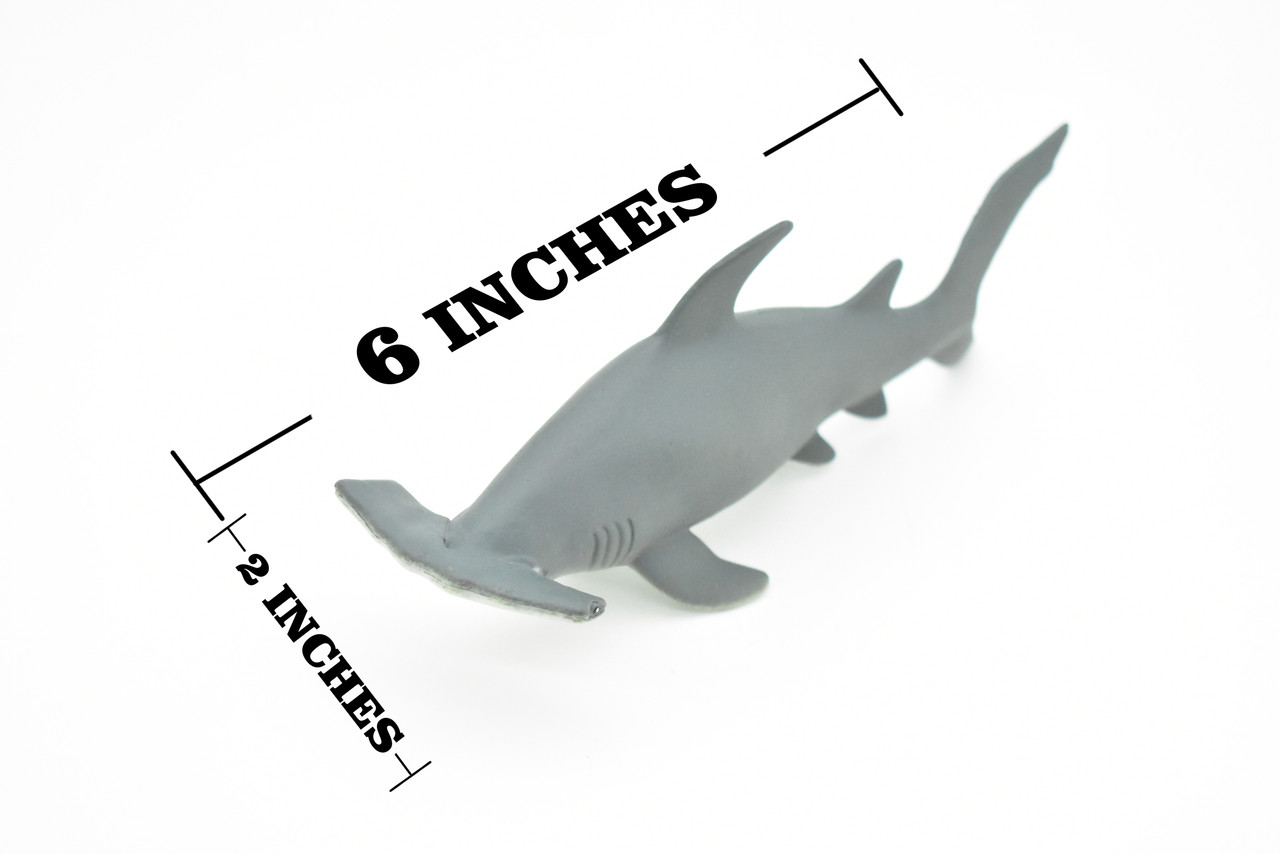 Hammerhead Shark, Very Nice Hollow Rubber Replica  6"   -   F1900 B20