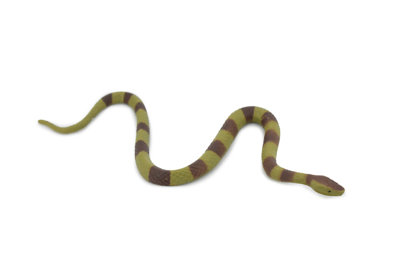 Snake, Southern Copperhead Snake, Rubber Reptile, Educational, Realistic Hand Painted, Figure, Lifelike Model, Figurine, Replica, Gift,       5 1/2"