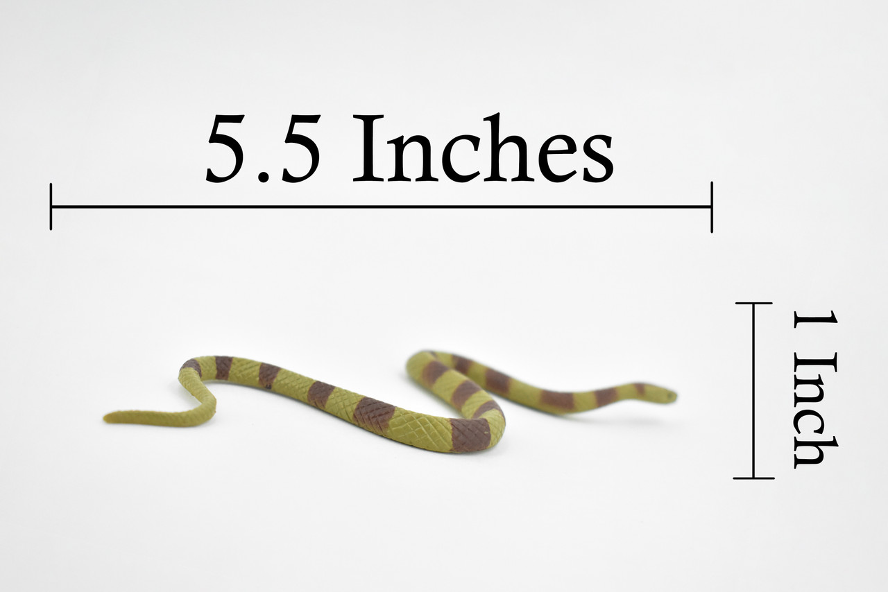 Snake, Southern Copperhead Snake, Rubber Reptile, Educational, Realistic Hand Painted, Figure, Lifelike Model, Figurine, Replica, Gift,       5 1/2"
