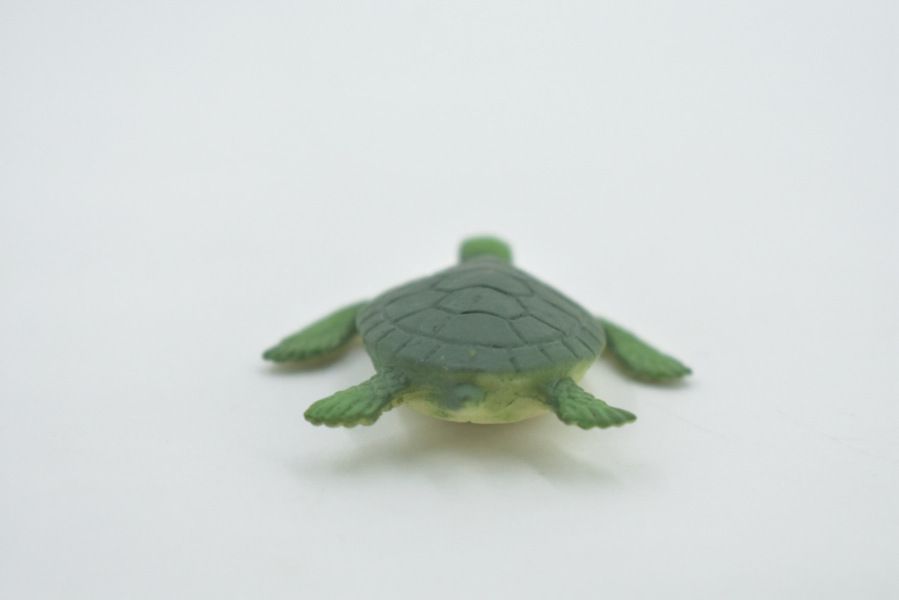 Sea Turtle, Green Turtle Design, Realistic, Figure, Reptile, Educational, Figure, Lifelike, Model, Figurine, Replica, Toy, Kids, Gift,      2"      F217 B36