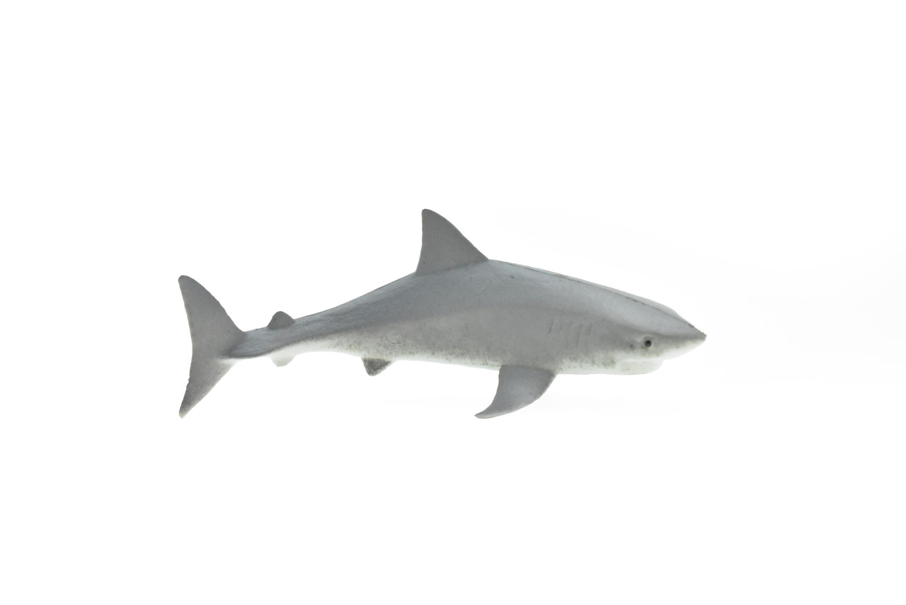 Great White Shark, Curved, Very Nice Rubber Replica     3"   -   F224 B36