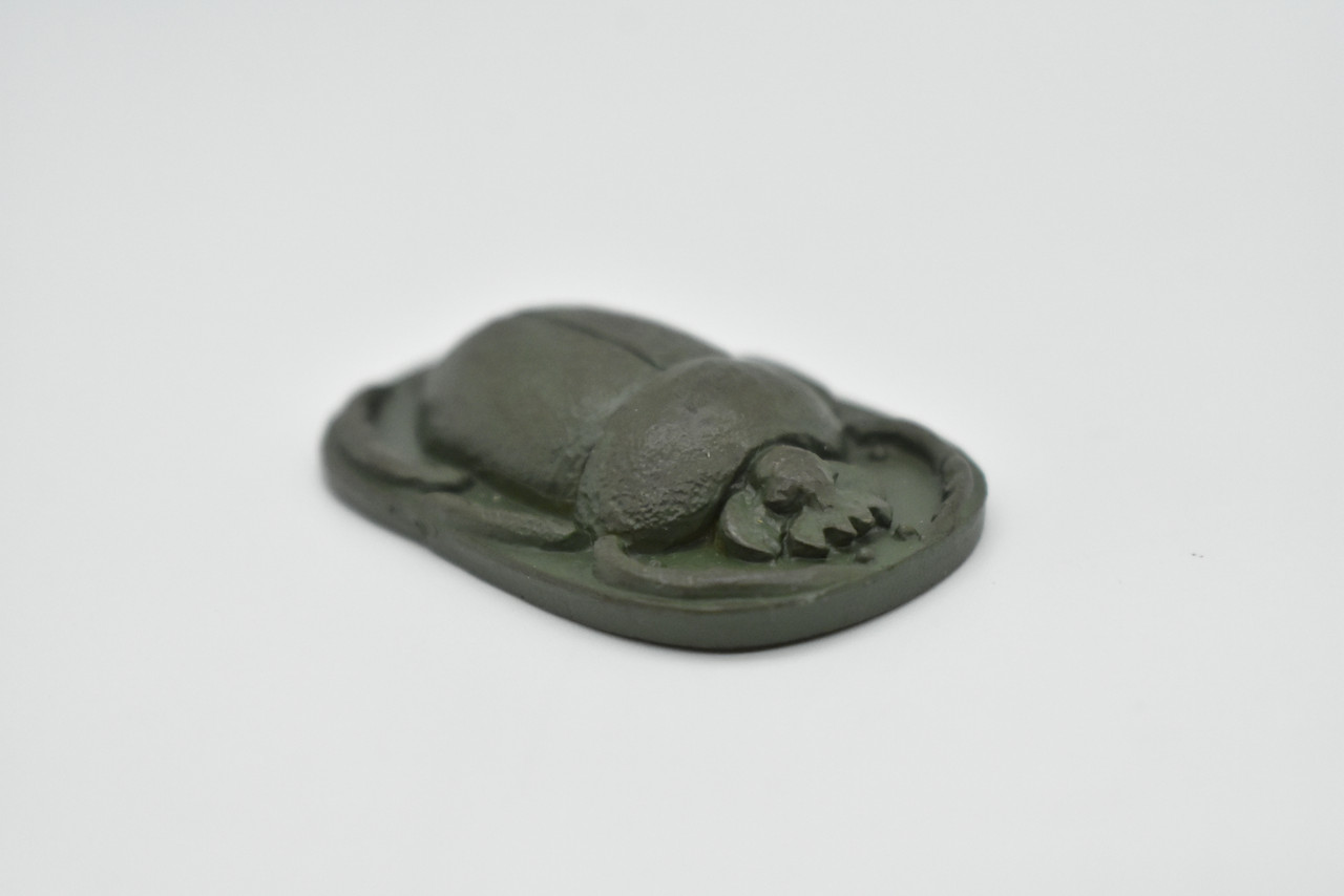 Scarab Carving, Ancient Egyptian Heiroglyphics on the Bottom, Very Nice Plastic Reproduction 1 3/4"   F3103 B211