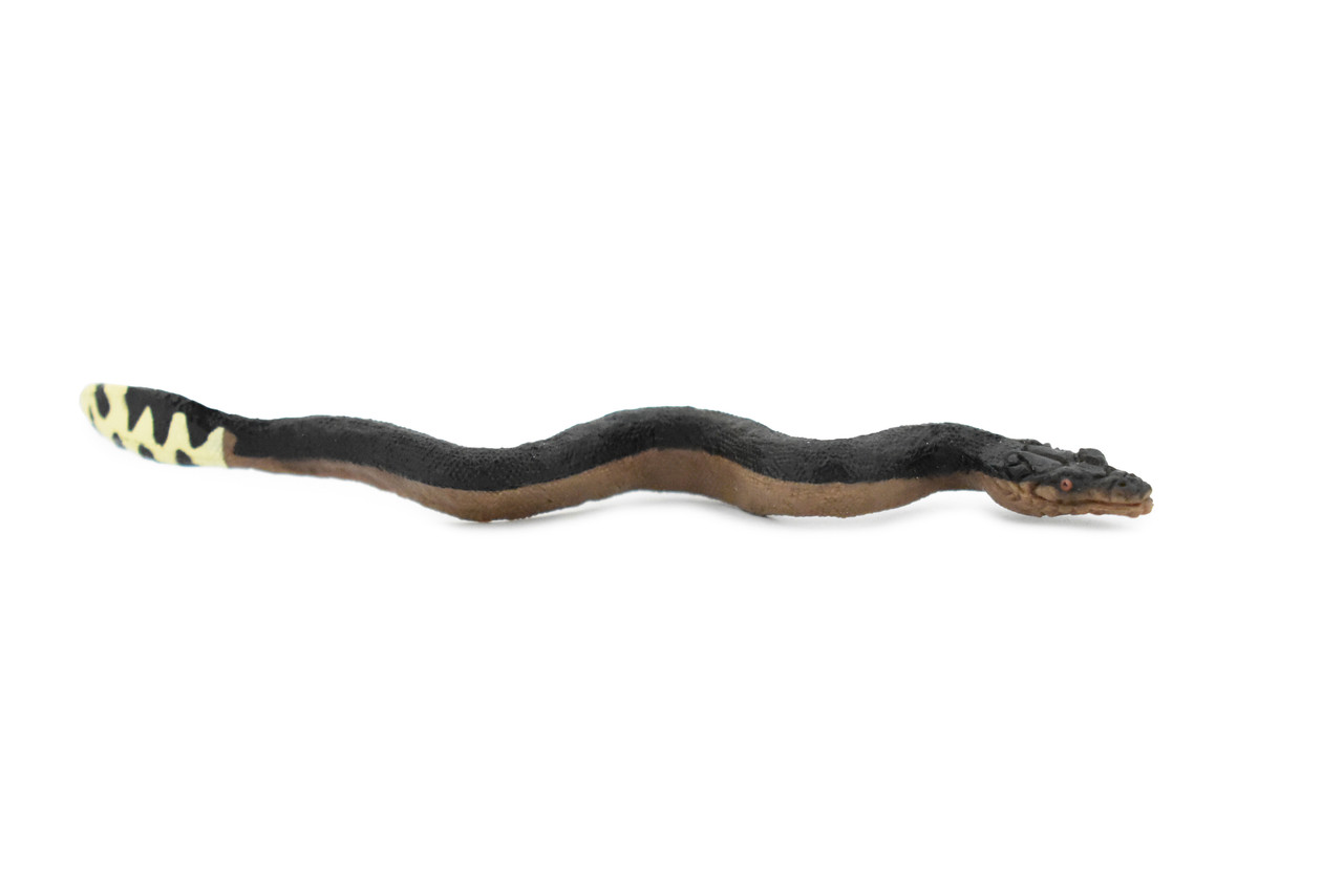 Sea Snake, Yellow Bellied, Very Nice Rubber Reptile, Educational, Hand Painted, Realistic, Replica, Toys, Kids, Gift,    4 1/2 Inches.