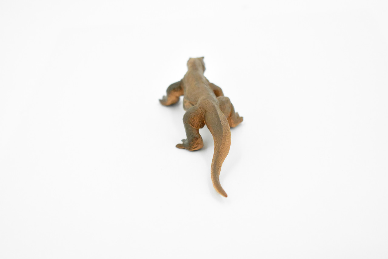 Komodo Dragon, Brown, Lizard, Very Nice Rubber Reptile, Educational, Hand Painted, Realistic, Replica, Toys, Kids, Gift,    5 Inches.    F3127 B225