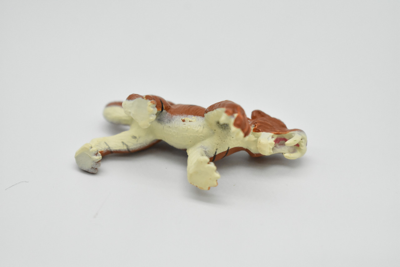 Saber-toothed Cat, Smilodon, Ice Age Mammal, Educational, Realistic, Hand Painted, Figure, Lifelike Model, Gift,   2 Inches.    F3134 B224