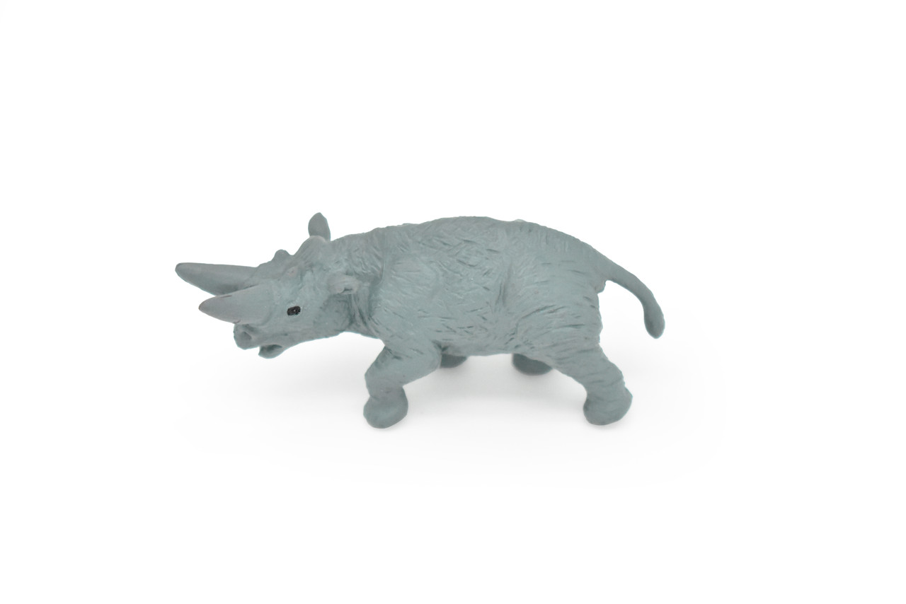 Arsinoitherium, Brontotheres, Horned beasts Educational, Realistic, Diorama Figure, Lifelike Rubber Model, Gift,   2 1/2 Inches.
