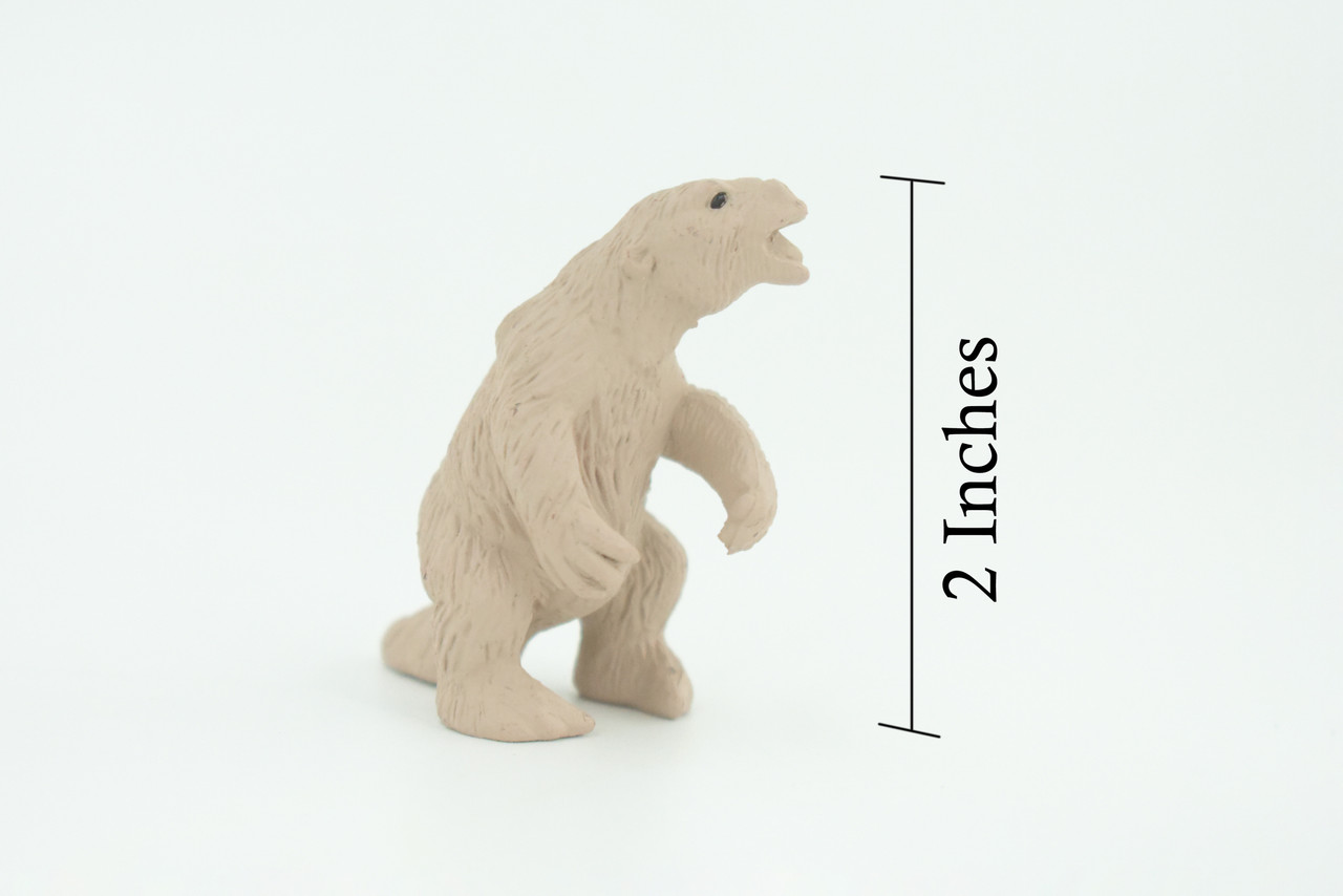 Megatherium, Giant Ground Sloth, Educational, Realistic Animal, Hand Painted, Diorama Figure, Lifelike Rubber Model, Gift,   2 Inches.   F3140 B224