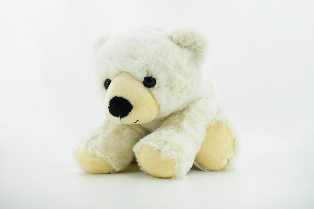 Polar Bear, Stuffed Animal, Educational, Plush Realistic Figure, Lifelike Model, Replica, Gift,    13"    F3258 B395