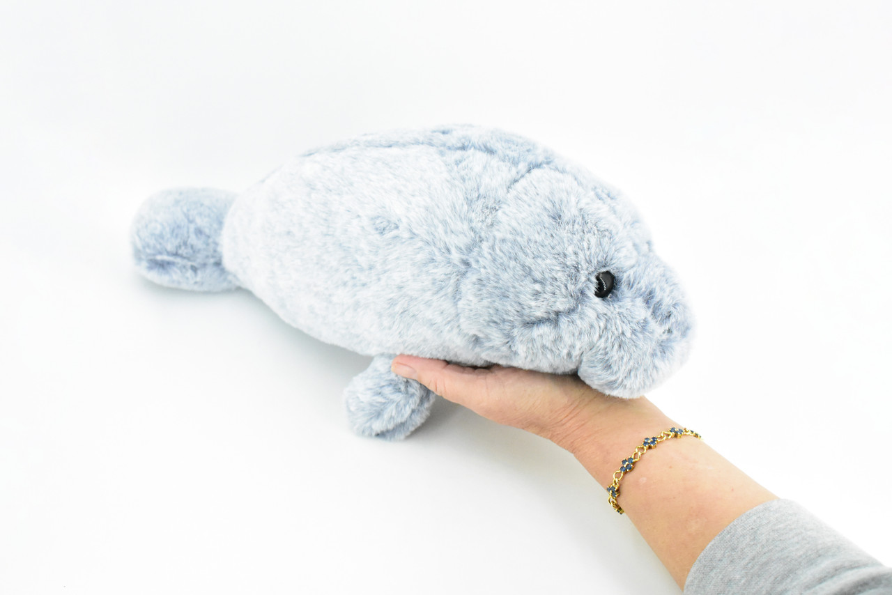 Manatee Toy, Sea Cow, Ocean, Dugongs, Stuffed Animal, Educational, Plush Realistic Figure, Lifelike Model, Replica, Gift,     17"    F3261 B394