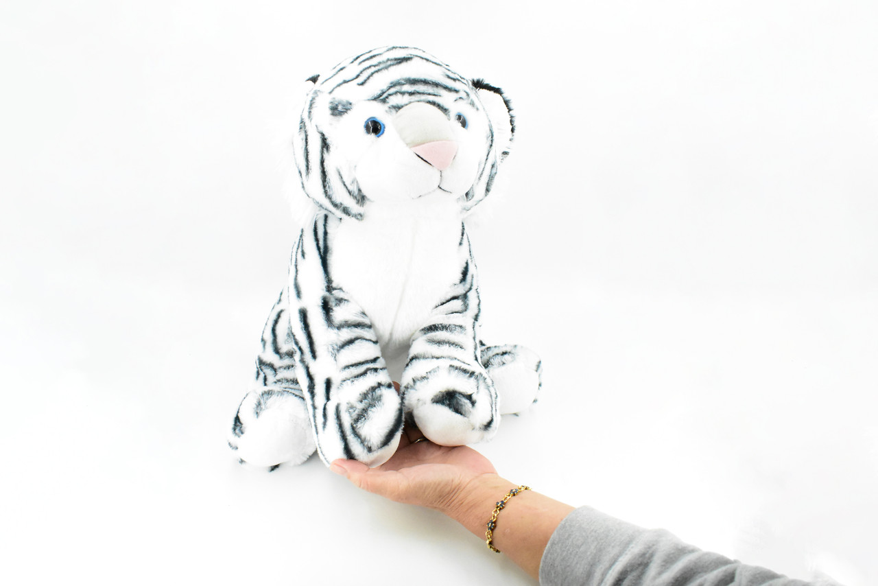 Tiger, White, Stuffed Animal, Educational, Plush Realistic Figure, Lifelike Model, Replica, Gift,    20"    F3266 B391