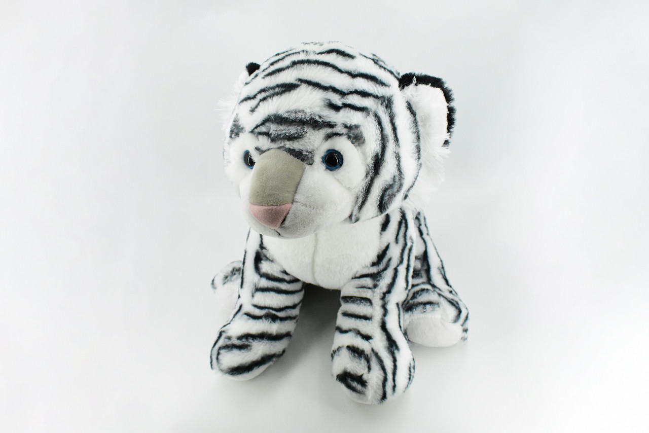 Tiger, White, Stuffed Animal, Educational, Plush Realistic Figure, Lifelike Model, Replica, Gift,    20"    F3266 B391