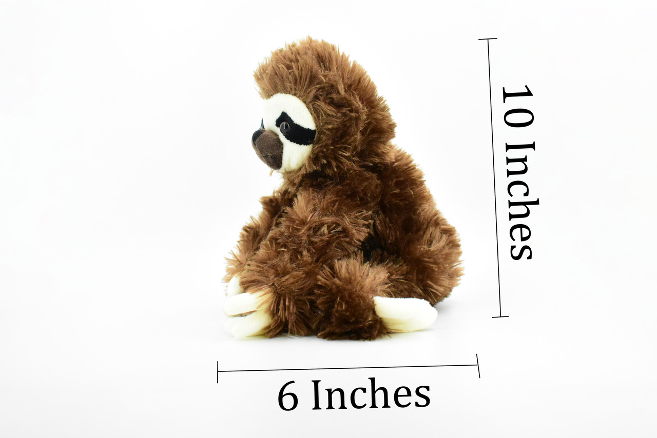 Sloth, Stuffed Animal, Educational, Plush Realistic Figure, Lifelike Model, Replica, Gift,    10"   F3269 B397