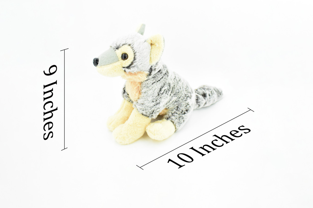 Wolf, Timber, Gray, Stuffed Animal, Educational, Plush Realistic Figure, Lifelike Model, Replica, Gift,     10"   F3277 BB102