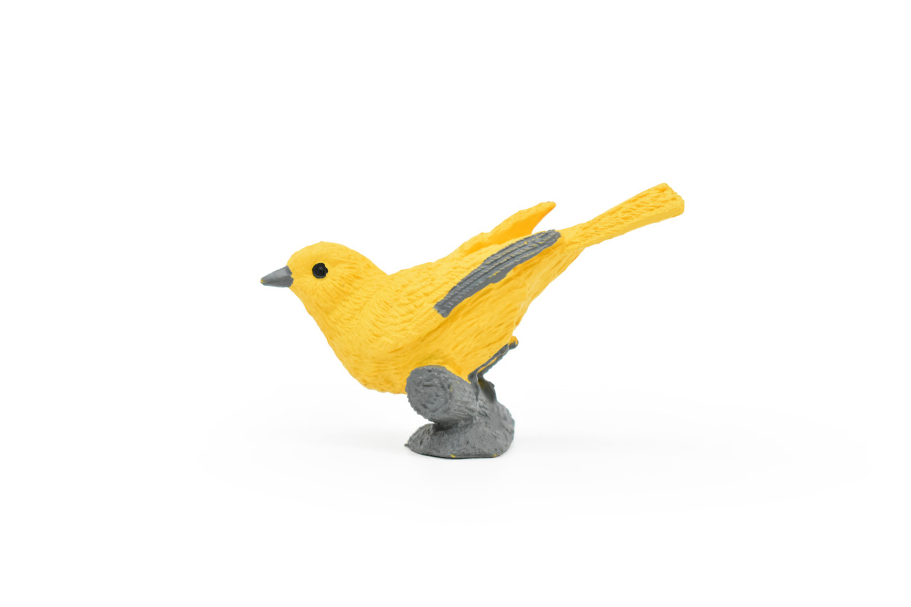 Yellow Warbler, Songbird Plastic Model, Hand Painted Toy   2 1/2"   F3389 B27