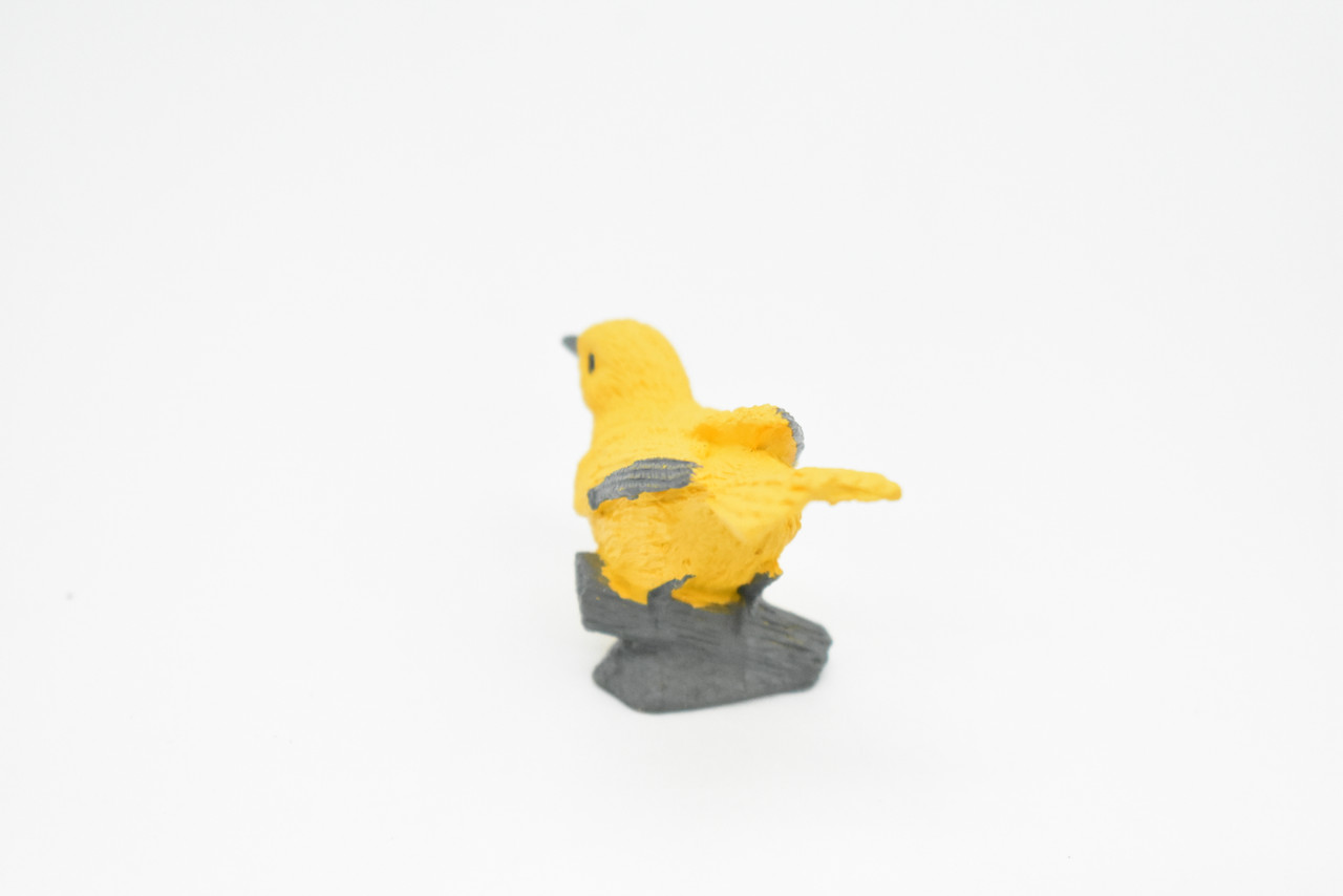 Yellow Warbler, Very Nice Rubber Bird, Educational, Realistic, Hand Painted, Figure, Lifelike Model, Figurine, Replica, Gift,    2 1/2"     F3389 B27
