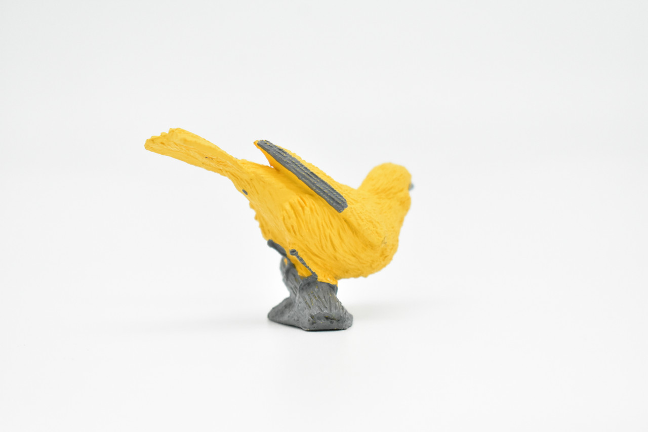 Yellow Warbler, Very Nice Rubber Bird, Educational, Realistic, Hand Painted, Figure, Lifelike Model, Figurine, Replica, Gift,    2 1/2"     F3389 B27