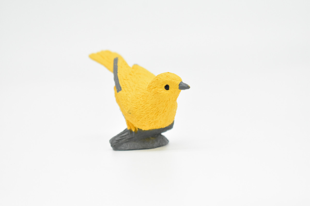 Yellow Warbler, Very Nice Rubber Bird, Educational, Realistic, Hand Painted, Figure, Lifelike Model, Figurine, Replica, Gift,    2 1/2"     F3389 B27
