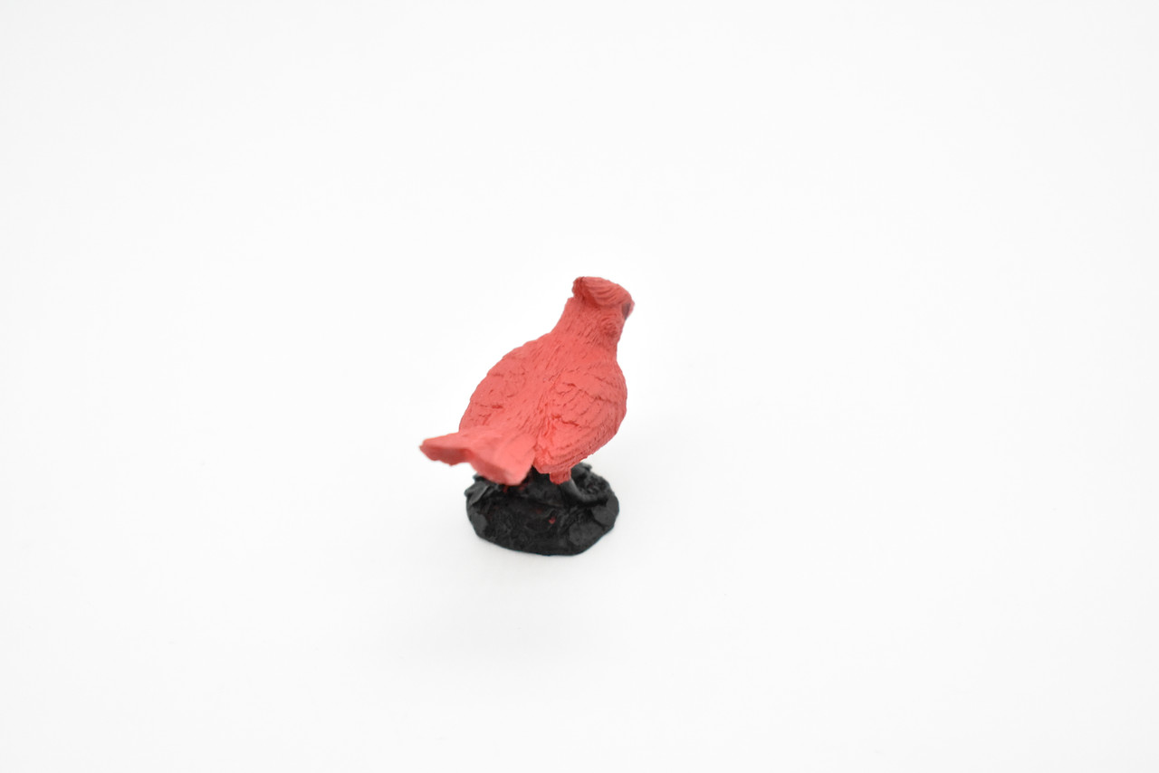 Cardinal Bird, Very Nice Rubber Bird, Educational, Realistic, Hand Painted, Figure, Lifelike Model, Figurine, Replica, Gift,   2 1/2"    F3390 B27