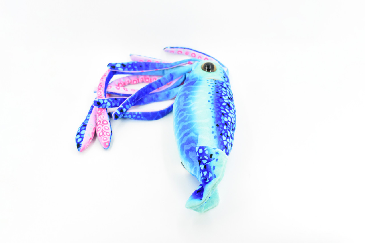 Squid, Blue, Ocean, Marine, Very Nice Plush, Stuffed Animal, Toy, Kids, Realistic Figure, Educational, Gift,    28 inches long     F3400 B325
