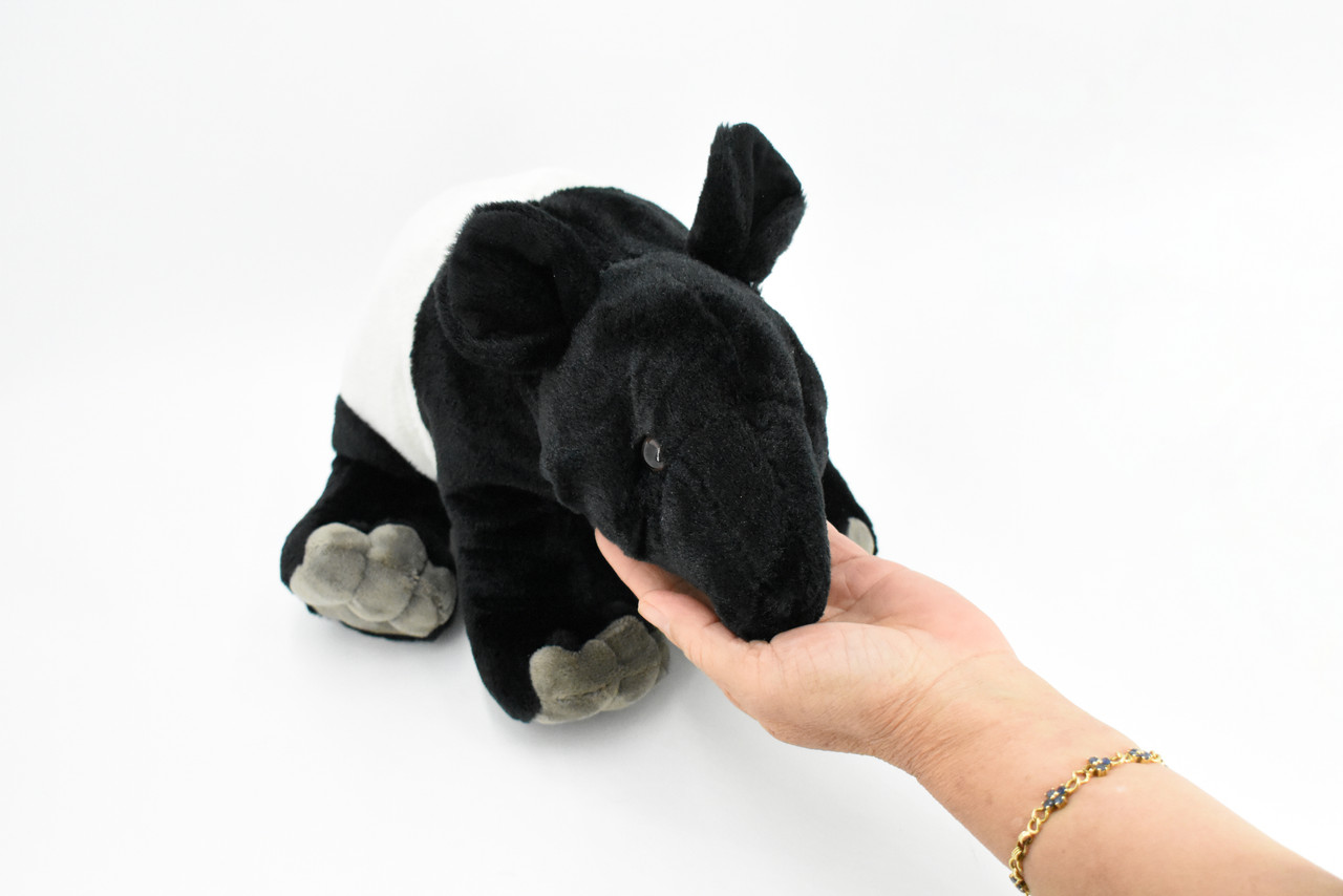 Tapir,  Malayan, Realistic Cute Stuffed Animal Plush Toy, Kids Educational Gift    12"     F3483 B400