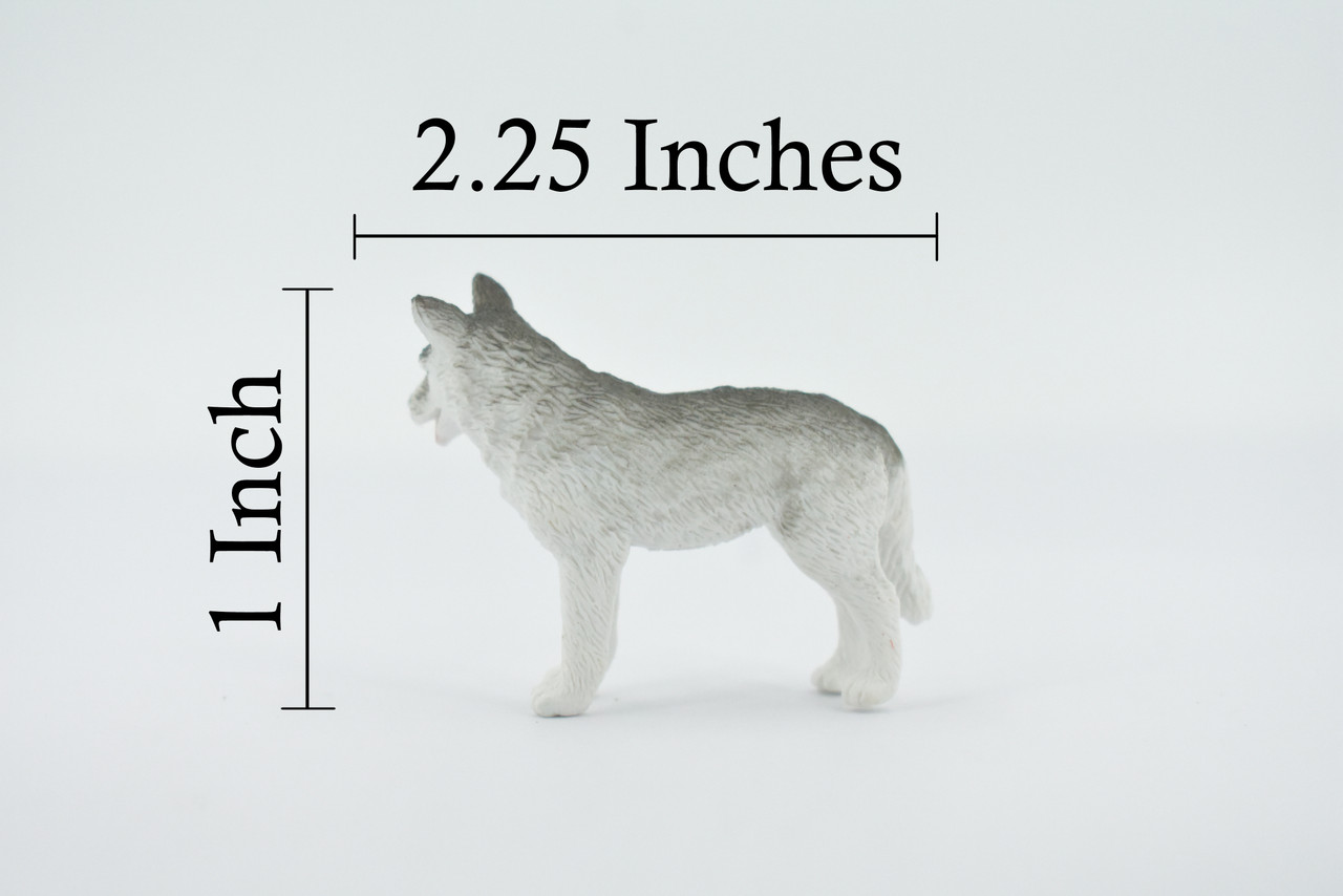 Huskie, Alaskan Husky Sled Dog, Canine, High Quality, Rubber, Hand Painted, Realistic, Figure, Model, Replica, Toy, Kids, Educational, Gift,      2"  