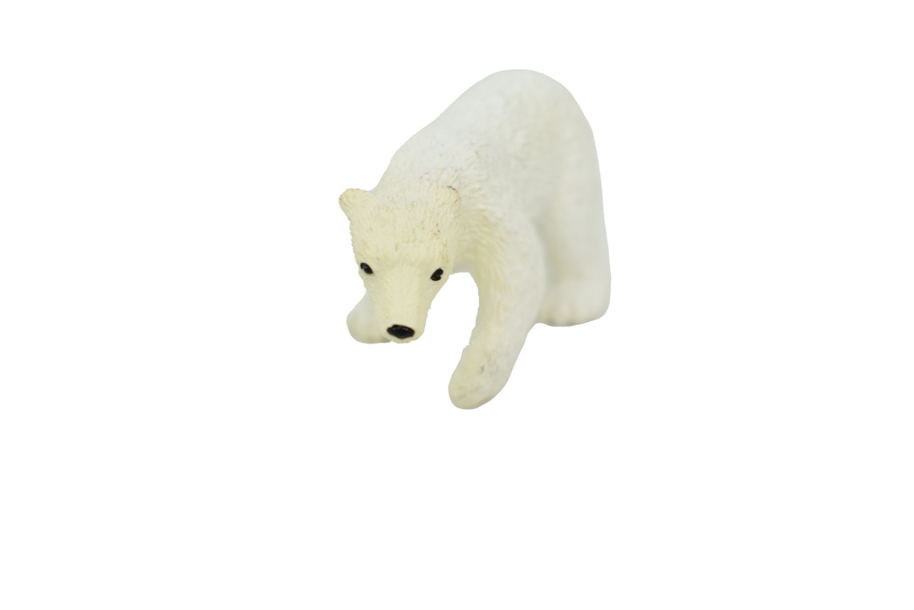 Polar Bear, High Quality, Plastic, Hand Painted, Realistic, Figure, Model, Replica, Toy, Kids, Educational, Gift,     2 1/4"  