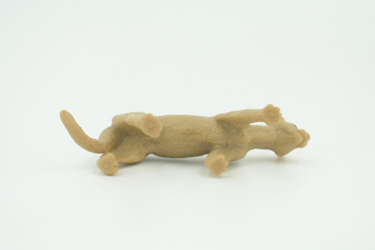 Mountain Lion, Puma, Cougar, Very Nice Rubber Animal, Educational, Hand Painted, Realistic Figure, Lifelike, Toy, Kids,  Gift,    2 1/2 Inches.   F3525 B138