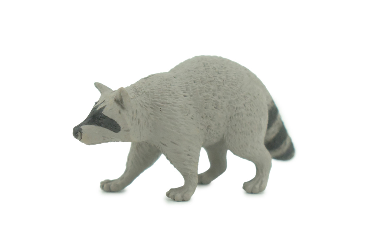 Raccoon, Very Nice Rubber Animal, Educational, Hand Painted, Realistic Figure, Lifelike Model, Figurine, Toy, Kids, Gift, 2 1/2 Inches. F3526 B138