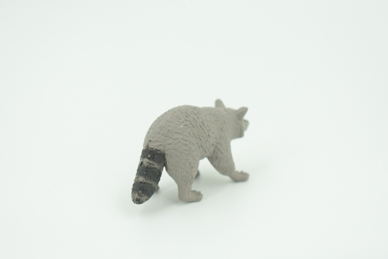Raccoon, Very Nice Rubber Animal, Educational, Hand Painted, Realistic Figure, Lifelike Model, Figurine, Toy, Kids,  Gift,    2 1/2 Inches.   F3526 B138