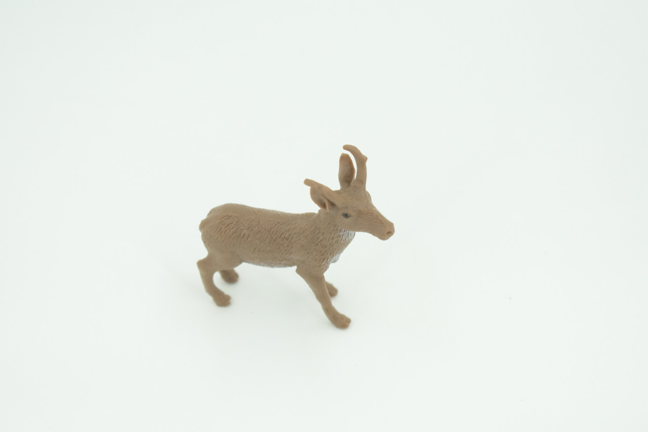Antelope, Pronghorn, Very Nice Rubber Animal, Educational, Hand Painted, Realistic Figure, Lifelike, Toy, Kids,  Gift,   2 Inches.    F3529 B138
