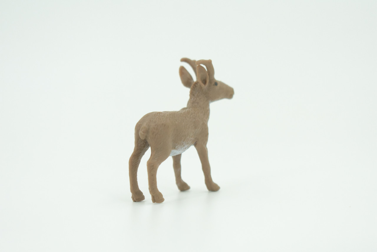 Antelope, Pronghorn, Very Nice Rubber Animal, Educational, Hand Painted, Realistic Figure, Lifelike, Toy, Kids,  Gift,   2 Inches.    F3529 B138