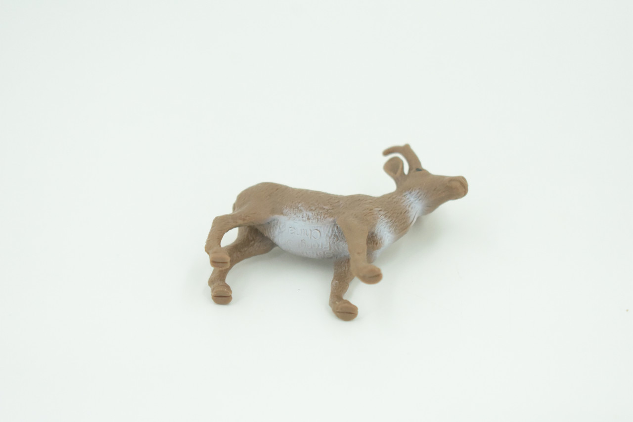 Antelope, Pronghorn, Very Nice Rubber Animal, Educational, Hand Painted, Realistic Figure, Lifelike, Toy, Kids,  Gift,   2 Inches.    F3529 B138