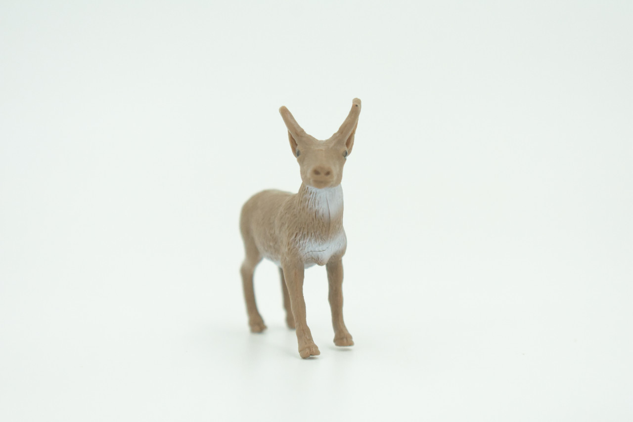 Antelope, Pronghorn, Very Nice Rubber Animal, Educational, Hand Painted, Realistic Figure, Lifelike, Toy, Kids,  Gift,   2 Inches.    F3529 B138