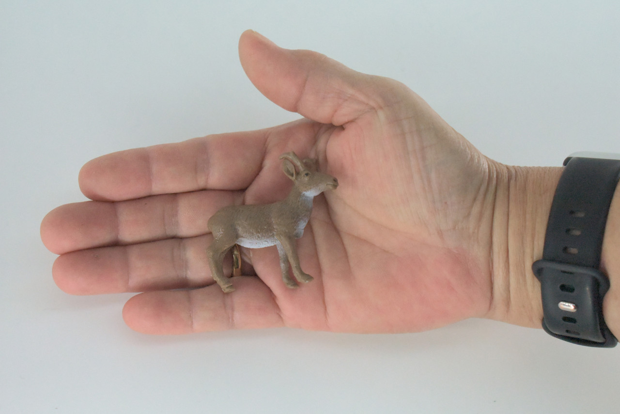Antelope, Pronghorn, Very Nice Rubber Animal, Educational, Hand Painted, Realistic Figure, Lifelike, Toy, Kids,  Gift,   2 Inches.    F3529 B138
