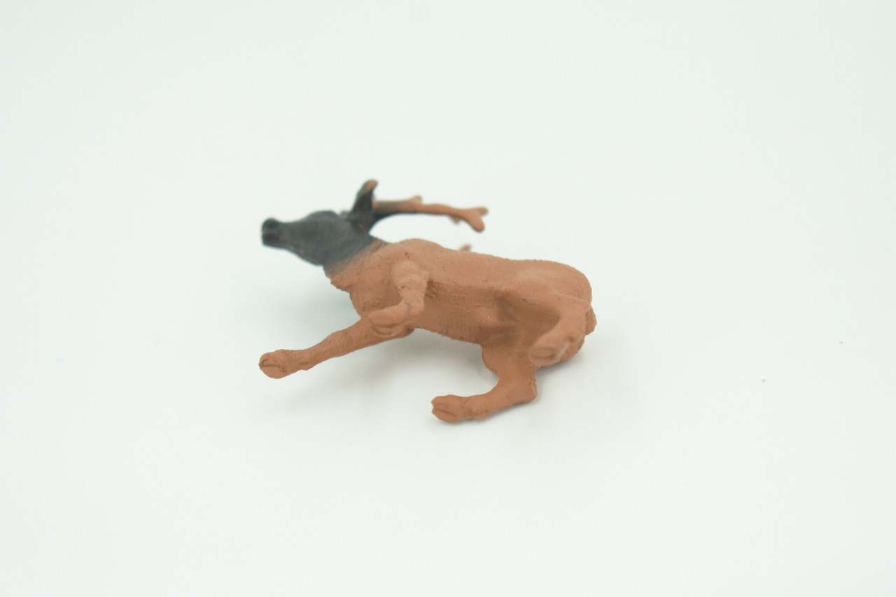 Elk, Wapiti, Very Nice Rubber Animal, Educational, Realistic Figure, Lifelike Model, Figurine, Toy, Kids,  Gift,      2"    F3530 B138