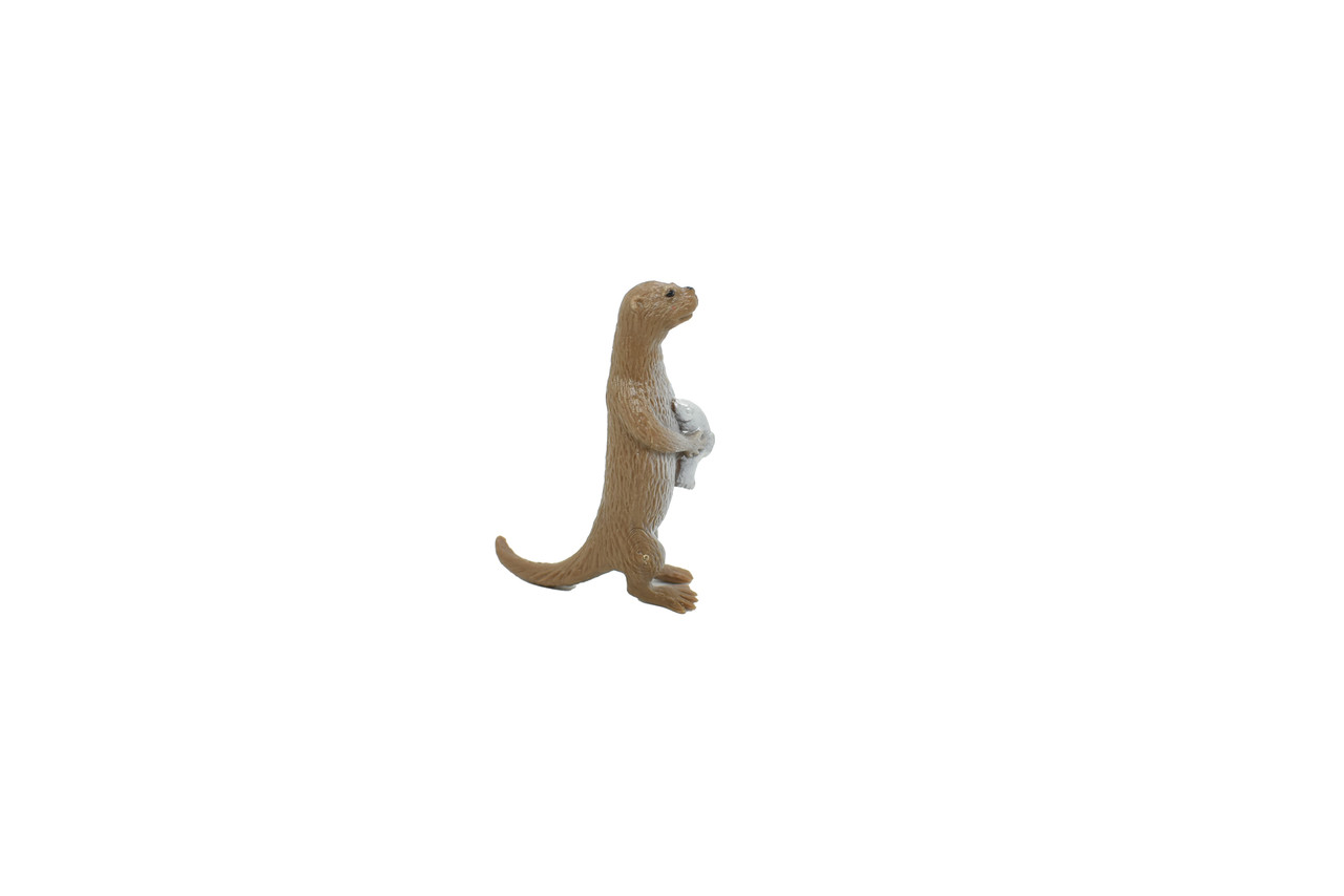 River Otter Standing, Very Nice Rubber Animal, Educational, Hand Painted, Realistic Figure, Lifelike Design, Toy, Kids, Gift,     2 Inches. 